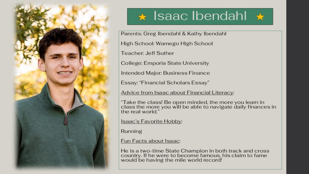 Isaac Ibendahl of Wamego High School