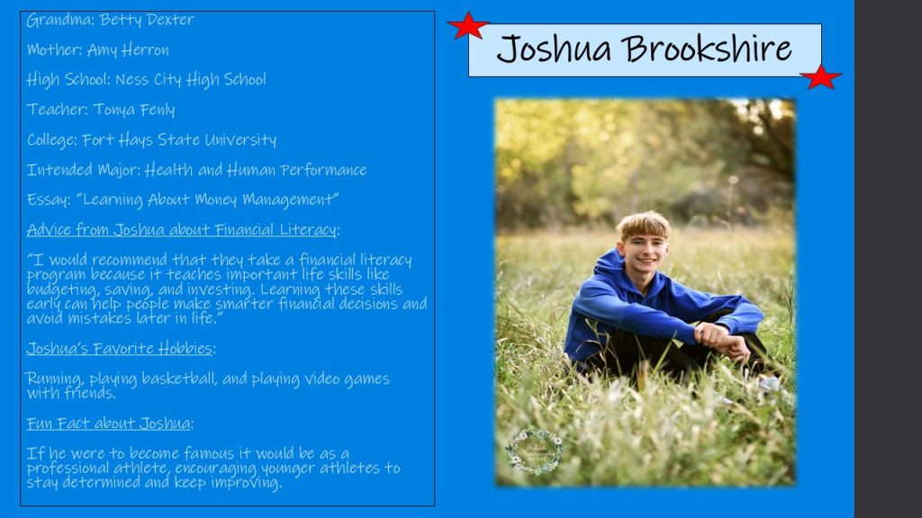 Joshua Brookshire of Ness City High School